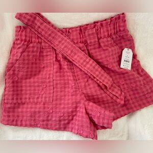 High Rise Pull on Shorts with Tie